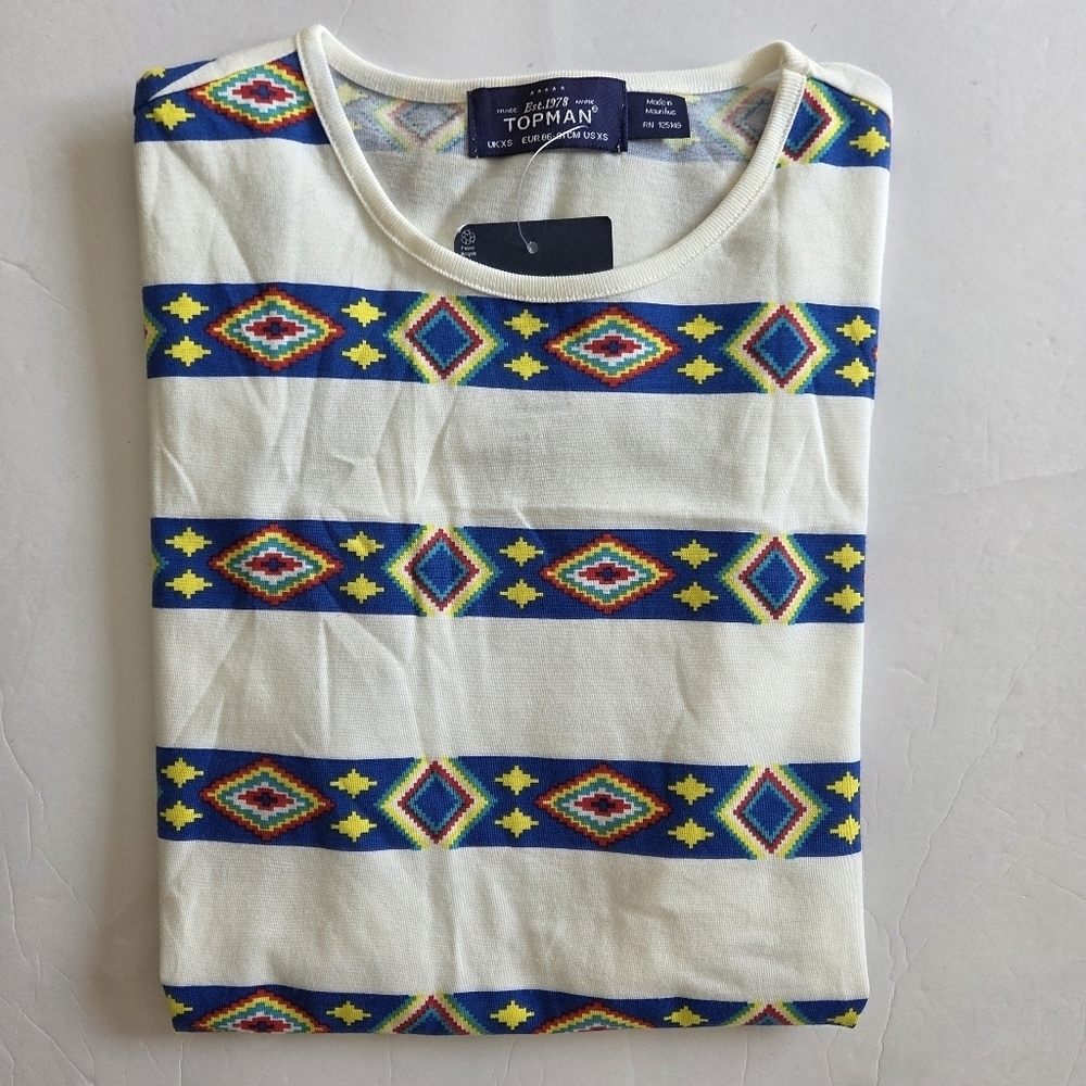 Topman Geometric Pattern T-Shirt - Picture 5 of 8